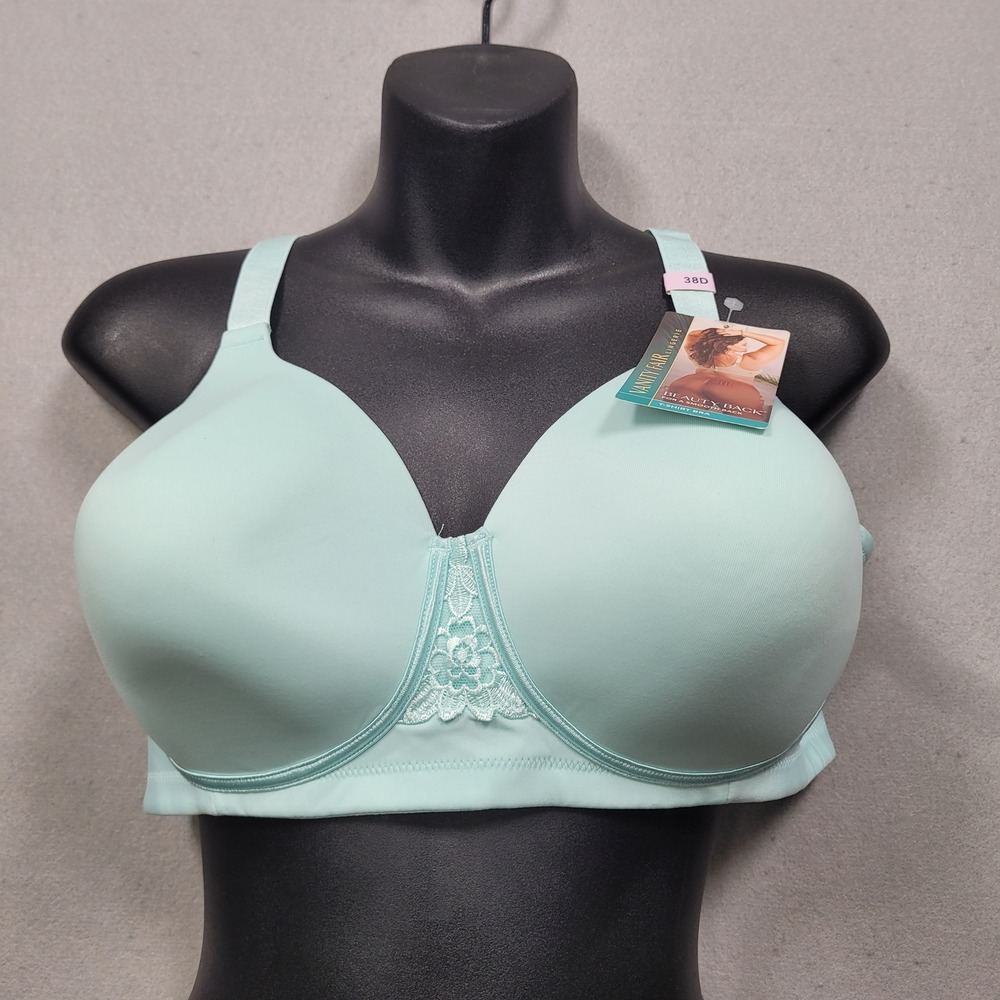 Vanity Fair Beauty Back Smoothing T-Shirt Bra Mint Green 38D 71380